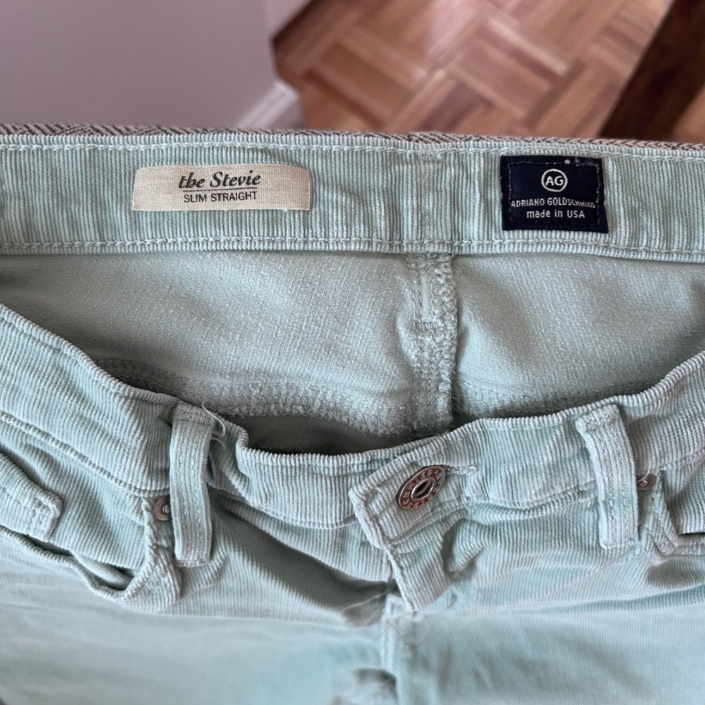 AG Adriano Goldschmied Stevie Slim Straight Jeans in Mint